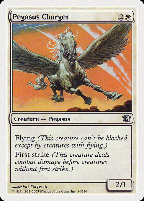 【Foil】【EN】突撃ペガサス/Pegasus Charger [9ED] 白C No.34
