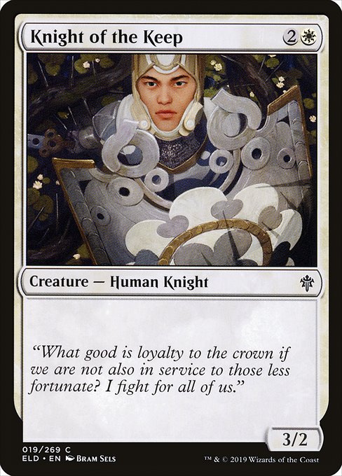 【Foil】【EN】砦の騎士/Knight of the Keep [ELD] 白C No.19
