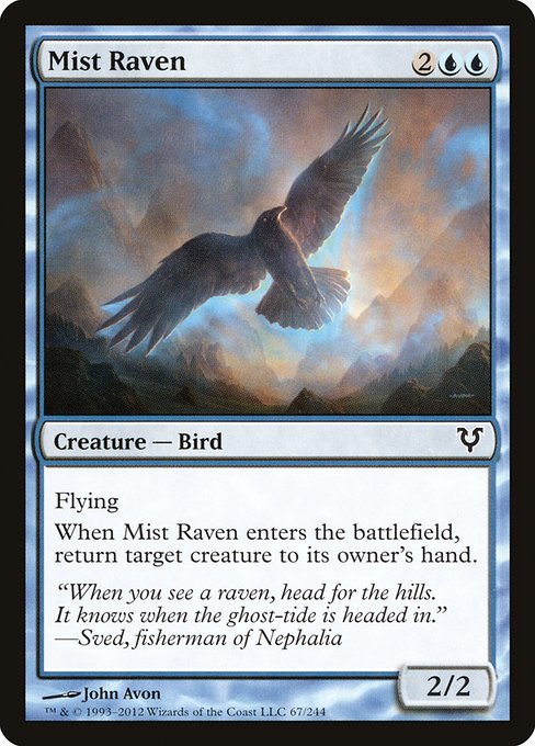 【Foil】【EN】霧鴉/Mist Raven [AVR] 青C No.67