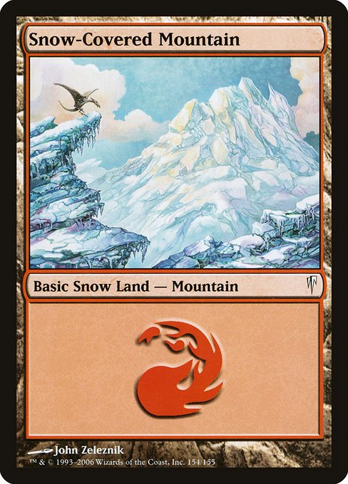 【Foil】【EN】冠雪の山/Snow-Covered Mountain [CSP] 無C No.154