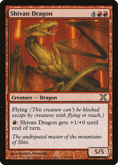 【EN】シヴ山のドラゴン/Shivan Dragon [10E] 赤R No.230