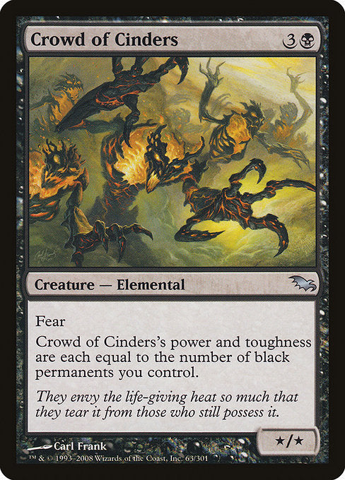 【Foil】【EN】燃えがらの群集/Crowd of Cinders [SHM] 黒U No.63