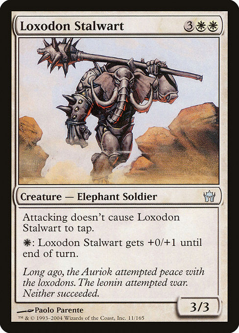 【Foil】【EN】ロクソドンの重鎮/Loxodon Stalwart [5DN] 白U No.11