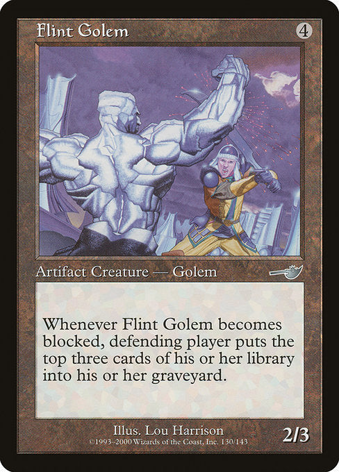 【Foil】【EN】火打ち石のゴーレム/Flint Golem [NEM] 茶U No.130