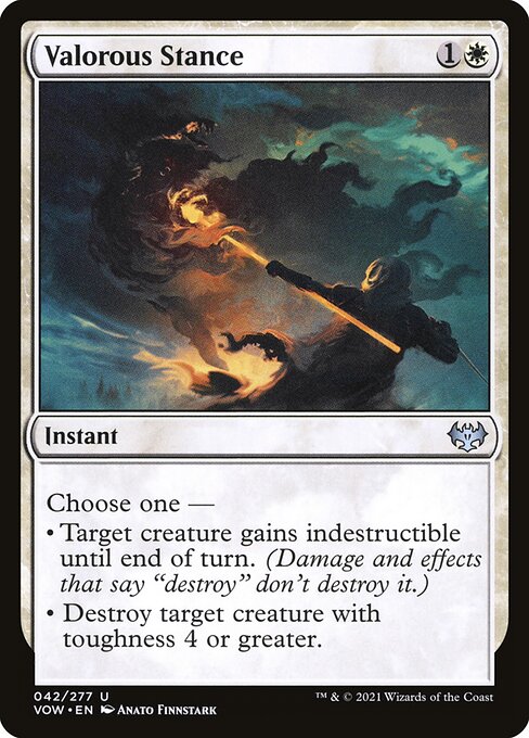 【Foil】【EN】勇敢な姿勢/Valorous Stance [VOW] 白U No.42