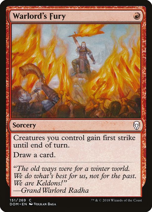 【Foil】【EN】大将軍の憤怒/Warlord's Fury [DOM] 赤C No.151