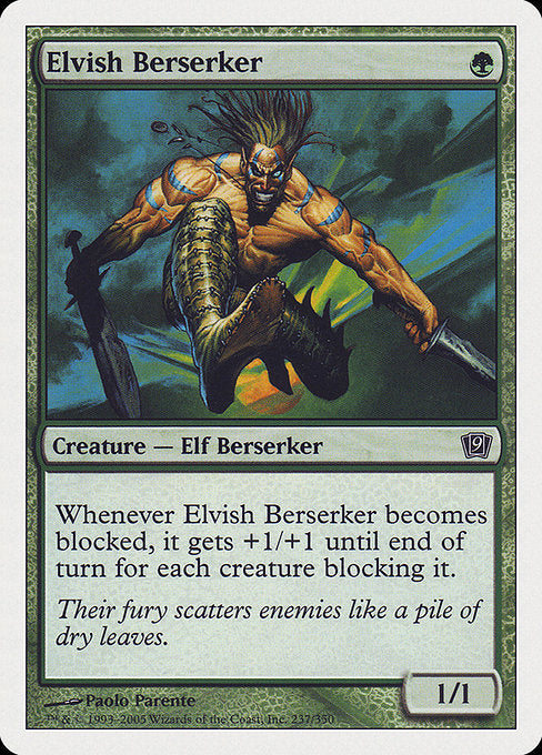 【EN】エルフの狂戦士/Elvish Berserker [9ED] 緑C No.237