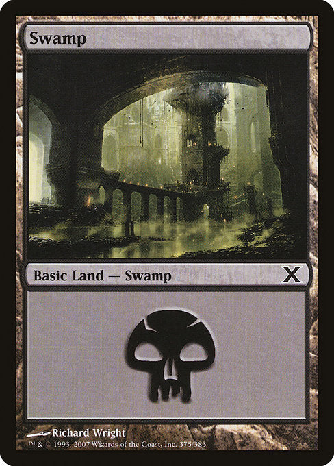 【Foil】【EN】沼/Swamp [10E] 無C No.375