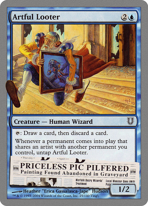 【Foil】【EN】Artful Looter [UNH] 青C No.25