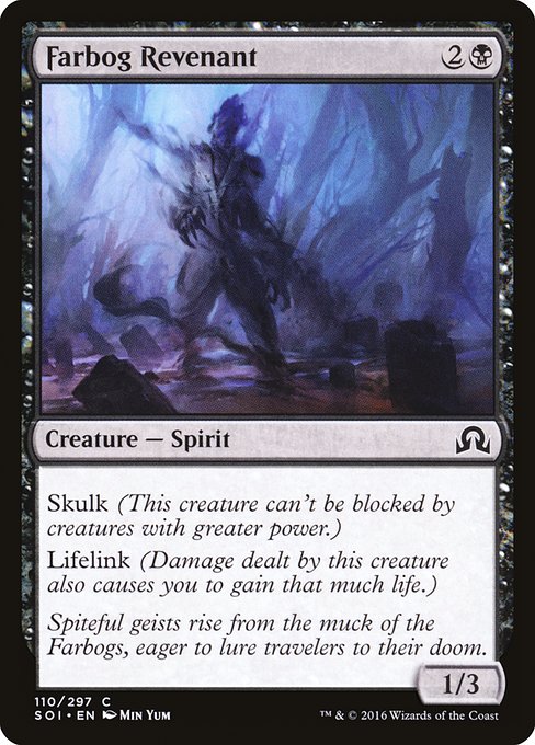 【Foil】【EN】遠沼の亡霊/Farbog Revenant [SOI] 黒C No.110