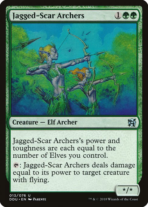 【EN】鋸歯傷の射手/Jagged-Scar Archers [DDU] 緑U No.13