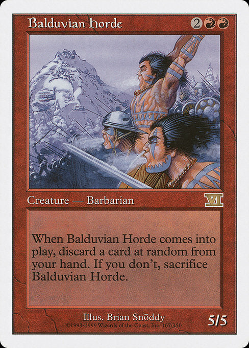 【EN】バルデュヴィアの大軍/Balduvian Horde [6ED] 赤R No.167