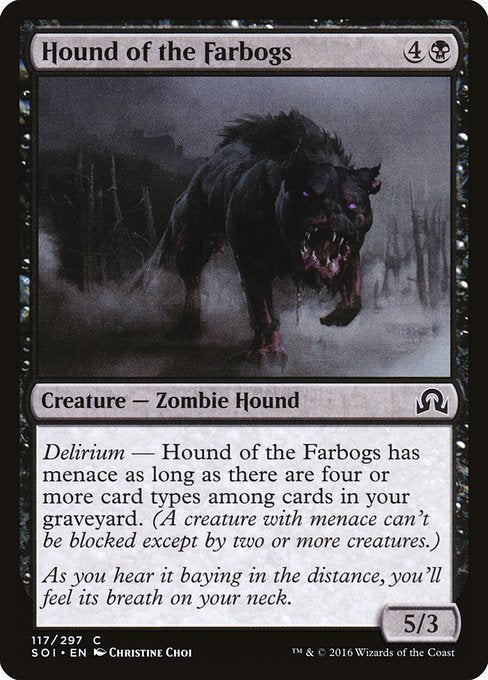 【Foil】【EN】遠沼の猟犬/Hound of the Farbogs [SOI] 黒C No.117