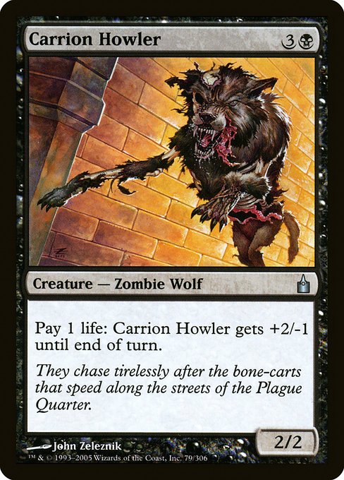 【Foil】【EN】屍肉吠え/Carrion Howler [RAV] 黒U No.79