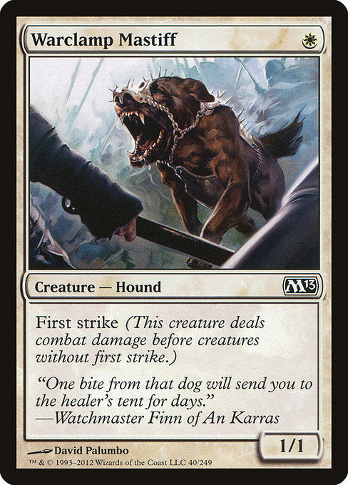 【Foil】【EN】戦噛みの猛犬/Warclamp Mastiff [M13] 白C No.40