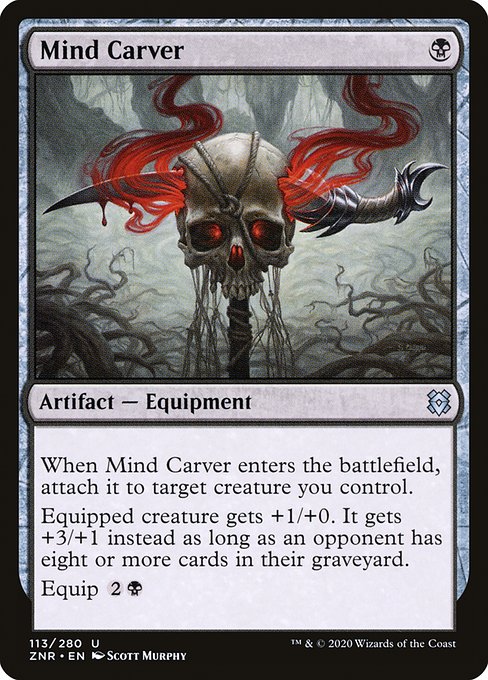 【Foil】【EN】精神削りの刃/Mind Carver [ZNR] 茶U No.113