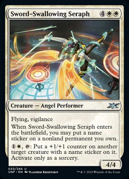 【Foil】【EN】Sword-Swallowing Seraph [UNF] 白U No.30