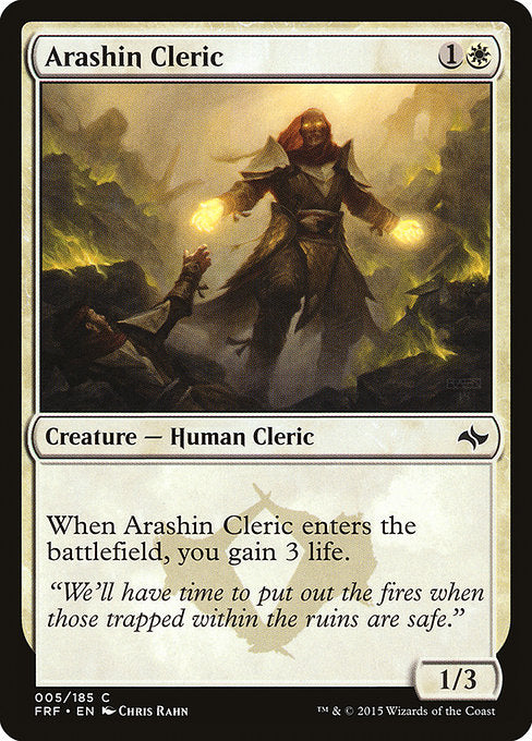 【Foil】【EN】アラシンの僧侶/Arashin Cleric [FRF] 白C No.5