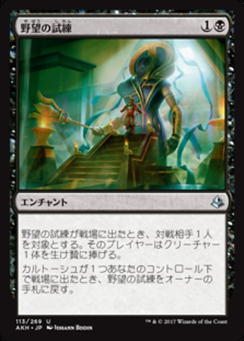 【Foil】【JP】野望の試練/Trial of Ambition [AKH] 黒U No.113