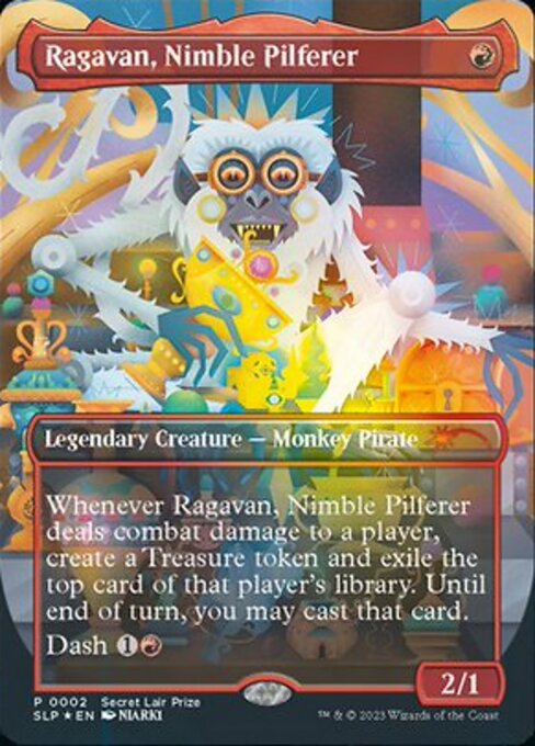 【Foil】【EN】敏捷なこそ泥、ラガバン/Ragavan, Nimble Pilferer [SLP] 赤M No.2