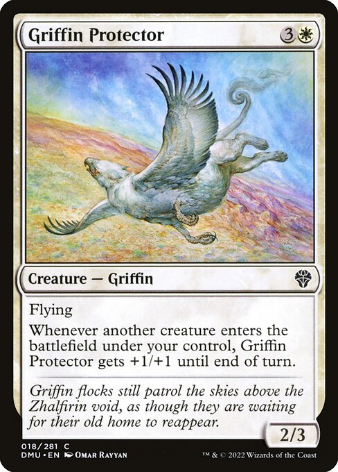【Foil】【EN】庇護のグリフィン/Griffin Protector [DMU] 白C No.18