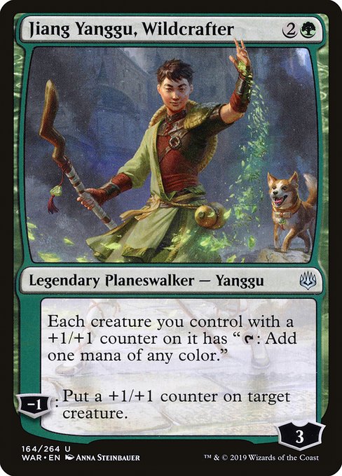 【Foil】【EN】野生造り、ジアン・ヤングー/Jiang Yanggu, Wildcrafter [WAR] 緑U No.164