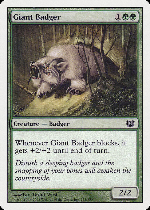 【EN】大アナグマ/Giant Badger [8ED] 緑C No.253