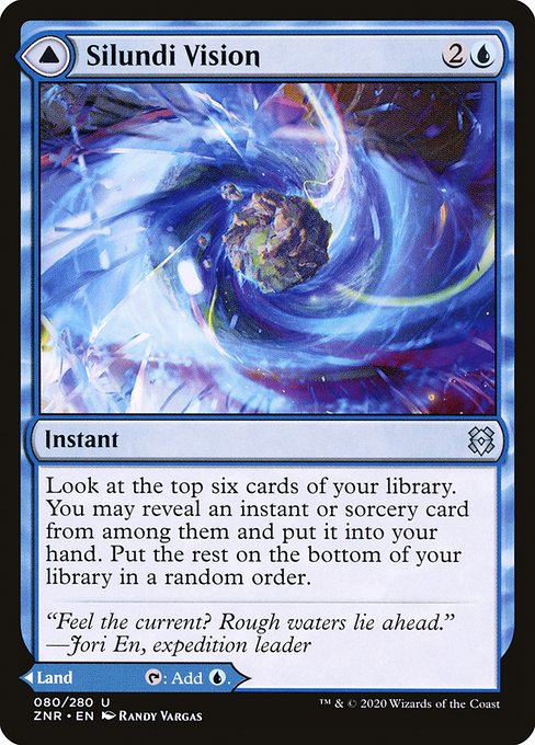 【Foil】【EN】Silundi Vision // Silundi Isle [ZNR] 混U No.80