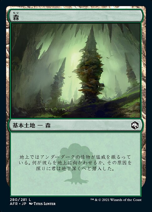 【Foil】【JP】森/Forest [AFR] 無C No.280