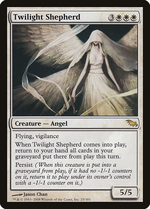 【Foil】【EN】黄昏の番人/Twilight Shepherd [SHM] 白R No.25