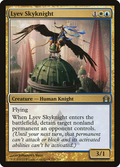 【Foil】【EN】リーヴの空騎士/Lyev Skyknight [RTR] 金U No.179