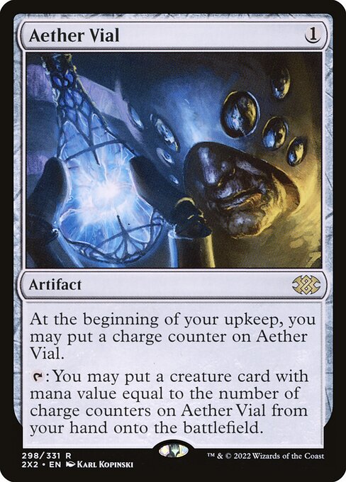 【Foil】【EN】霊気の薬瓶/Aether Vial [2X2] 茶R No.298