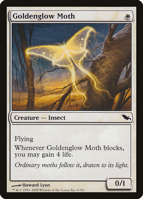 【Foil】【EN】黄金光の蛾/Goldenglow Moth [SHM] 白C No.6