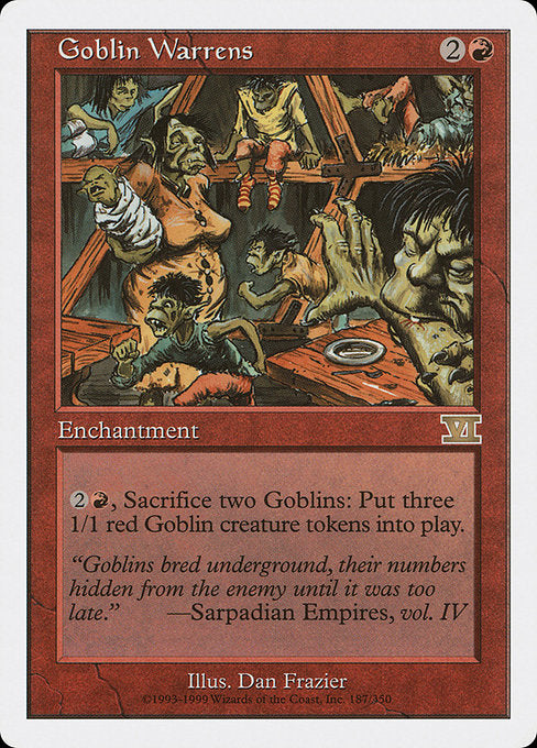 【EN】ゴブリンの巣穴/Goblin Warrens [6ED] 赤R No.187