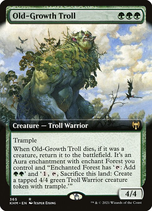 【Foil】【EN】老樹林のトロール/Old-Growth Troll [KHM] 緑R No.365