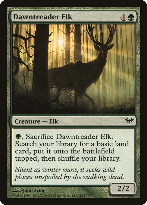 【Foil】【EN】夜明け歩きの大鹿/Dawntreader Elk [DKA] 緑C No.111