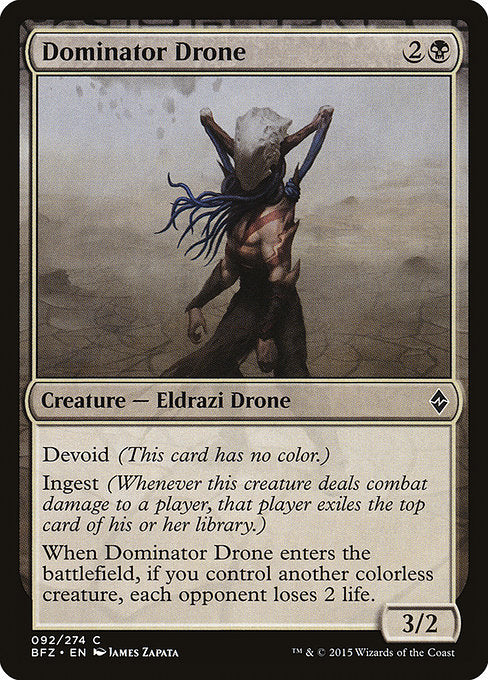 【Foil】【EN】威圧ドローン/Dominator Drone [BFZ] 無C No.92