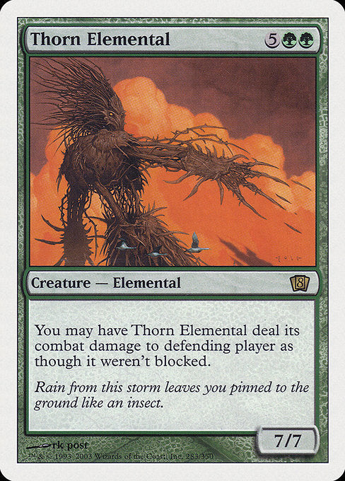 【Foil】【EN】茨の精霊/Thorn Elemental [8ED] 緑R No.283