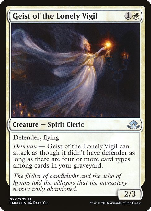 【EN】孤独な夜番の霊/Geist of the Lonely Vigil [EMN] 白U No.27