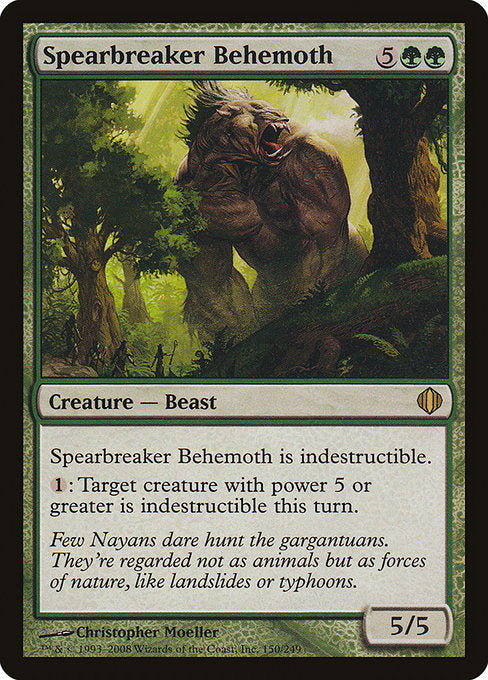 【Foil】【EN】槍折りのビヒモス/Spearbreaker Behemoth [ALA] 緑R No.150