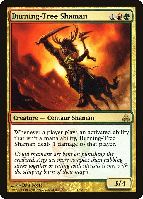 【Foil】【EN】炎樹族のシャーマン/Burning-Tree Shaman [GPT] 金R No.105