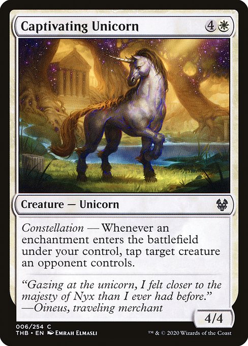 【Foil】【EN】蠱惑的なユニコーン/Captivating Unicorn [THB] 白C No.6