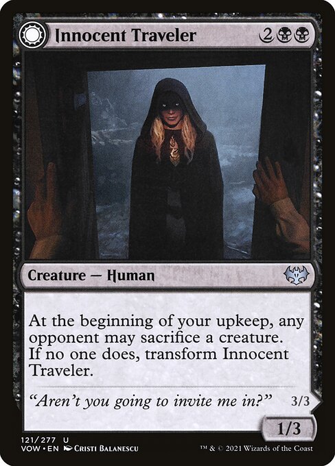【Foil】【EN】Innocent Traveler // Malicious Invader [VOW] 混U No.121