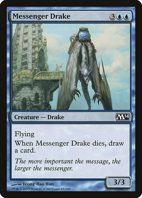 【Foil】【EN】伝書ドレイク/Messenger Drake [M14] 青C No.63