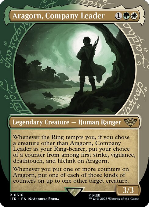 【Foil】【EN】一行のリーダー、アラゴルン/Aragorn, Company Leader [LTR] 金R No.316