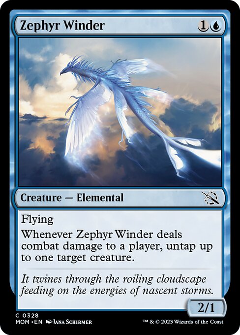 【Foil】【EN】微風巻き/zephyr winder [MOM] 青C No.328