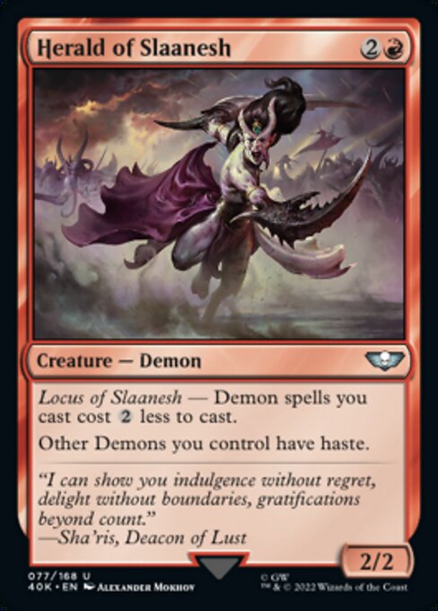 【Foil】【EN】Herald of Slaanesh [40K] 赤U No.77★