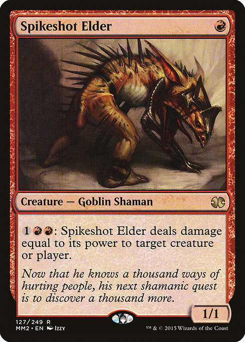 【Foil】【EN】トゲ撃ちの古老/Spikeshot Elder [MM2] 赤R No.127