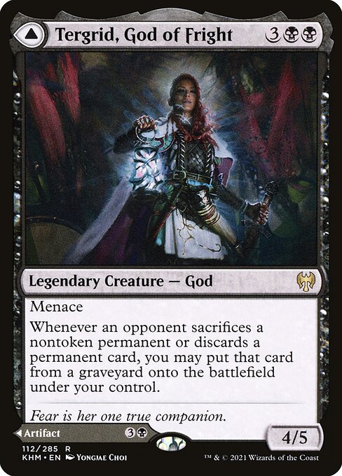 【Foil】【EN】Tergrid, God of Fright // Tergrid's Lantern [KHM] 混R No.112