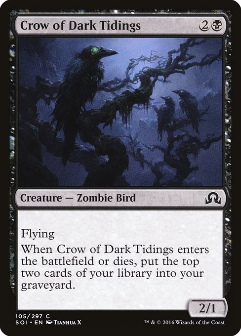 【Foil】【EN】闇告げカラス/Crow of Dark Tidings [SOI] 黒C No.105